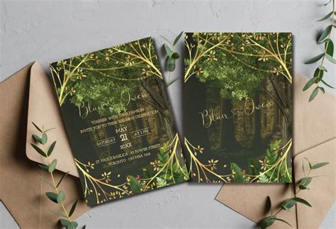 Immerse Yourself in the Magic: Enchanting Forest Wedding Invitations for Your Fairytale Day
