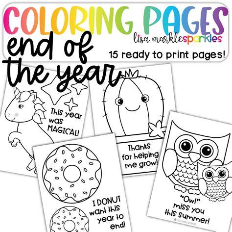 End Of Year Coloring Pages