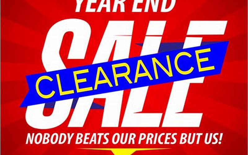 End-Of-Year Clearance Sales