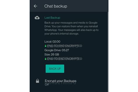 End-to-End Encryption for Local Backups on WhatsApp