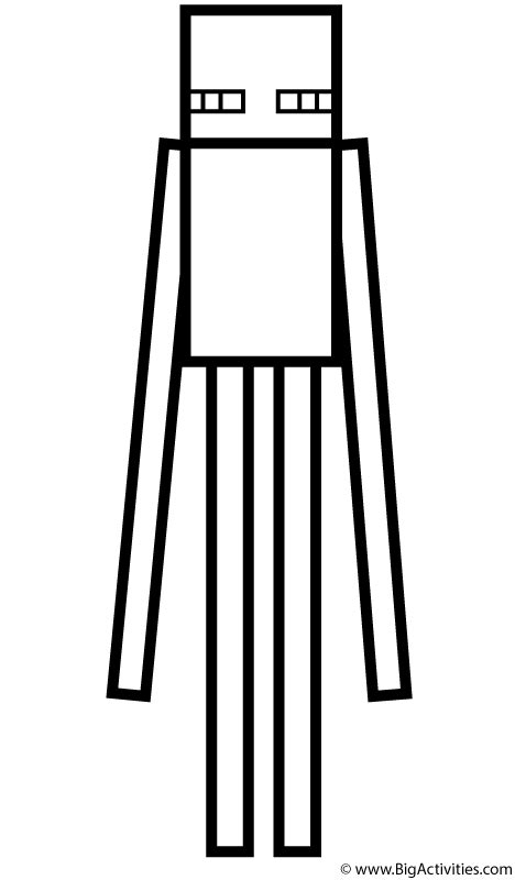 Enderman Coloring Page