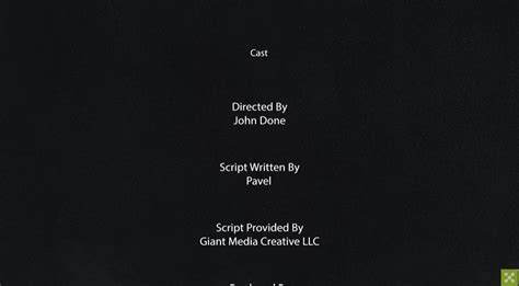Ending Credits Template