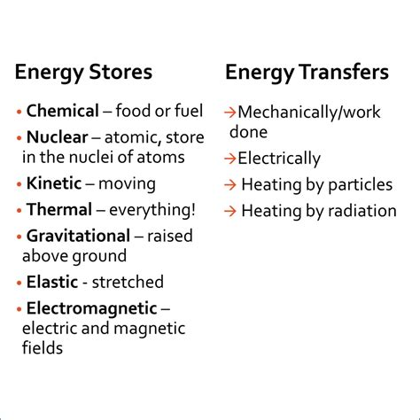 Energy Stores And Transfers: Understanding Their Role In Our Daily Lives