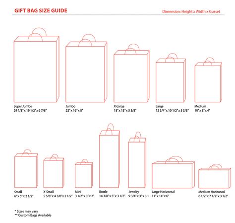 Engagement Gift Bag Size Guide