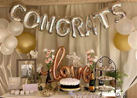 Engagement Party Balloon Table