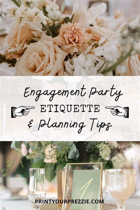 Engagement Party Etiquette Table