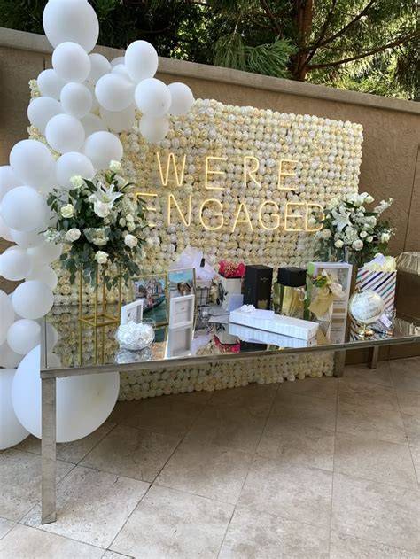 Engagement Party Flower Table