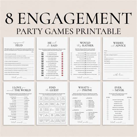 Engagement Party Question Table