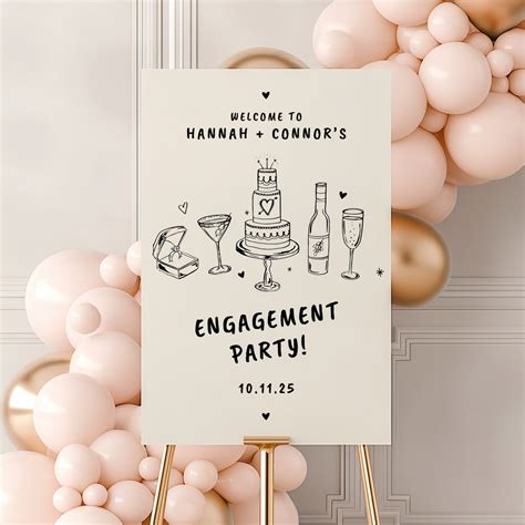 Engagement Party Sign Placement