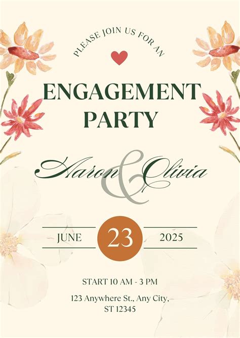 Engagement Party Template Breakdown