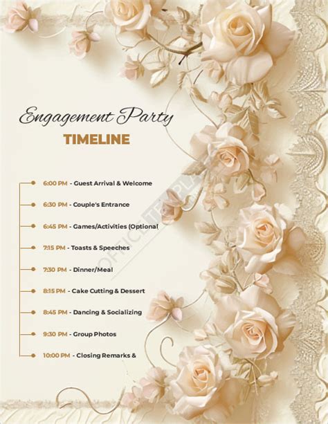 Engagement Party Timeline Breakdown