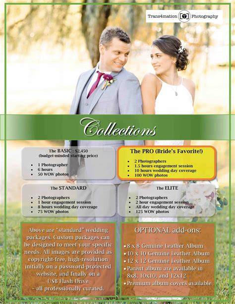 Engagement Photo Packages Comparison