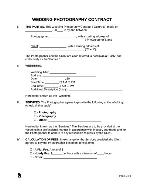 Engagement Photography Contract Template: A Complete Guide