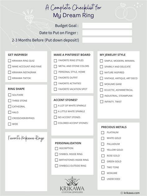 Engagement Photos Ring Shot Checklist