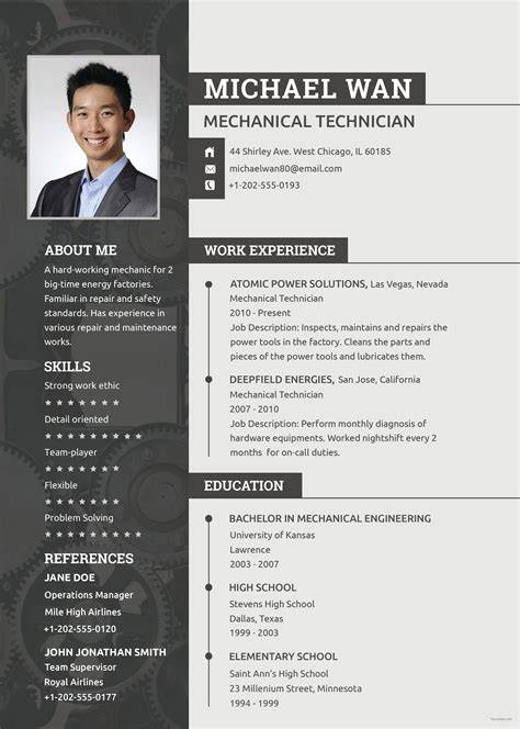 Engineer Resume Template Word Free Download