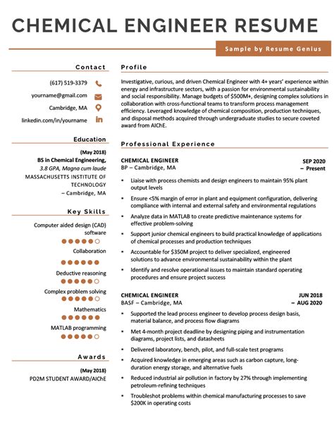 Sample Resume for a Midlevel Electrical Engineer