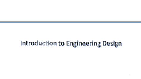 Engineering Design: An Introduction