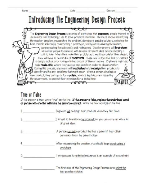 Engineering Design Process Worksheet Pdf in 2020 | Engineering design