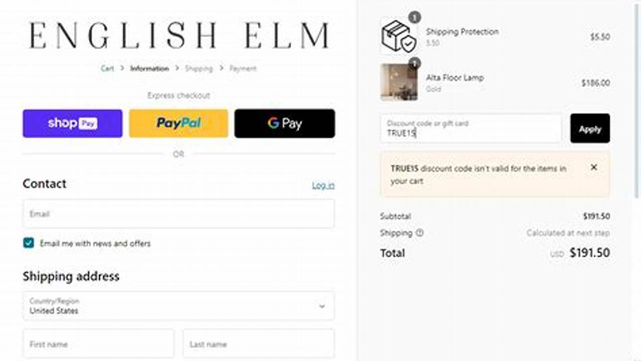 English Elm Discount Code 2025