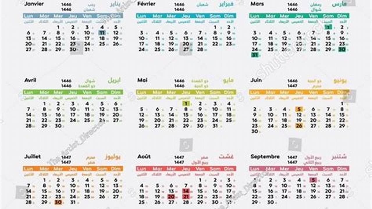 English To Arabic Calendar Conversion