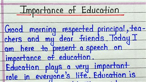 English Speech For Learning