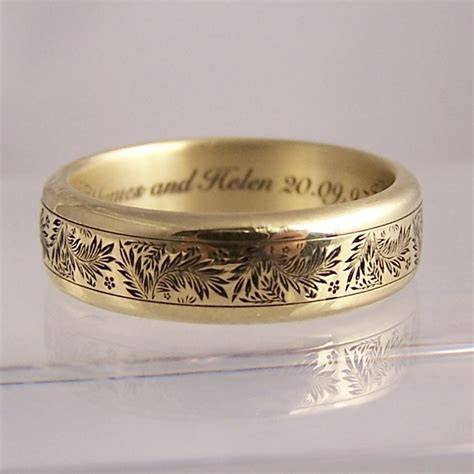 Closeup of an Engraved Ring