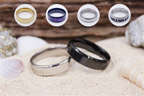 Engraved Stainless Steel Rings