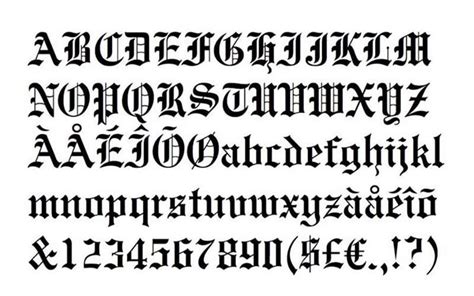 Engravers Old English Font