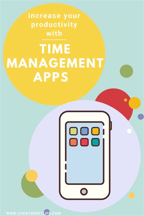 Time management apps productivity concept