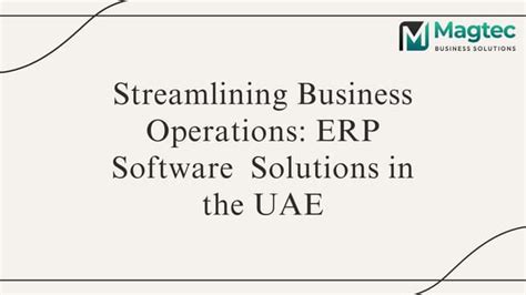 Enhancing Business Operations with ERP Software in the UAE