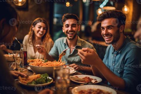 Enjoying Italian Food