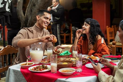 Enjoying Mexican Food