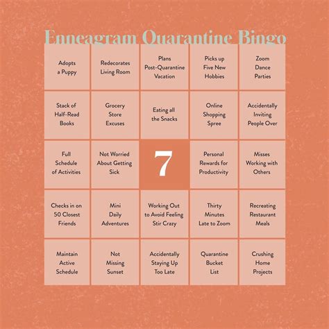 Enneagram 7 Bingo