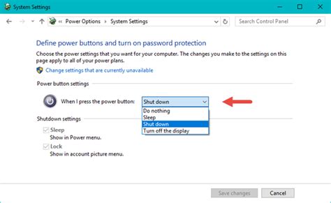 Ensure You Have Set The Power Button To Shut Down