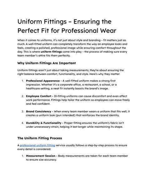 Ensuring the Perfect Fit and Look