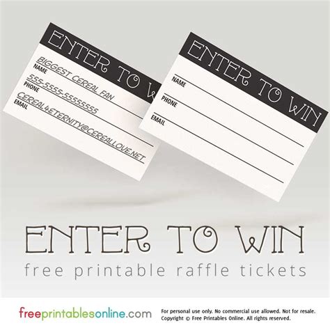 Enter To Win Raffle Template