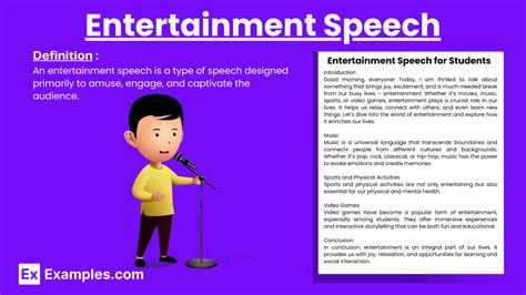 Entertainment Speech Topic Examples