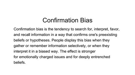 Entrenched bias