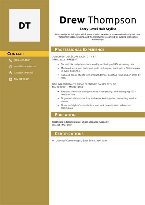 Entry-Level Hair Stylist