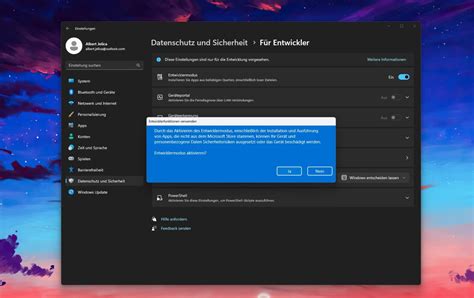 Entwicklermodus erklärt