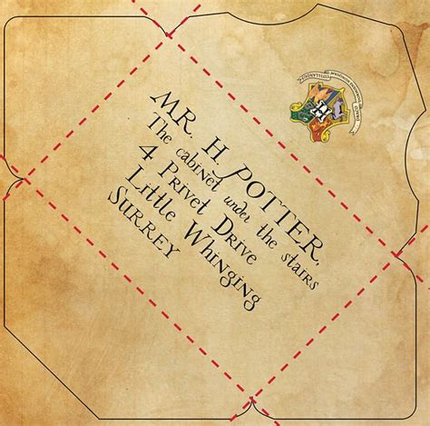 Envelope Template Harry Potter