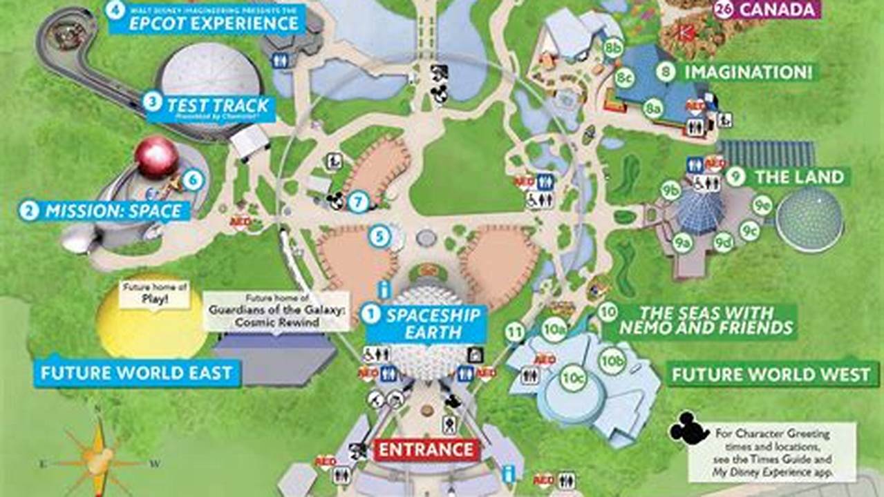 Epcot Ride Map 2025