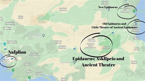 Epidaurus Theater map