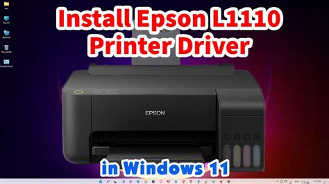 Epson L1110 Printer Driver Download: Step-by-Step Guide