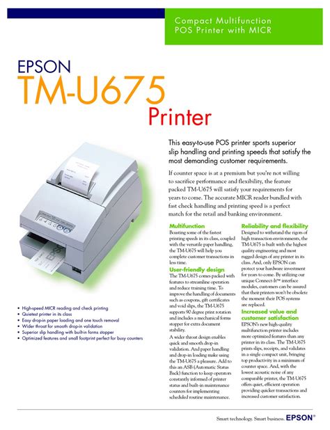 Epson TM-U675 Printer Driver: Installation Guide and Troubleshooting Tips