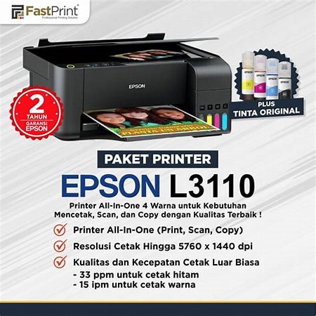 Epson L3110: Printer Multifungsi dengan Kualitas Tinggi
