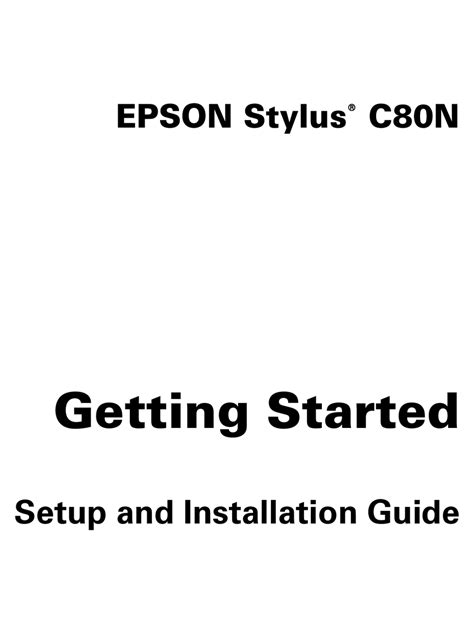 Epson Stylus C80N Printer Driver: Installation and Troubleshooting Guide