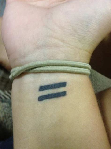 Equal sign for equality Tattoos, Tattoos with meaning