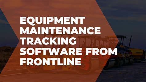 Equipment Maintenance Tracking