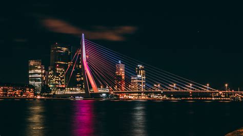 Erasmus Bridge Rotterdam night